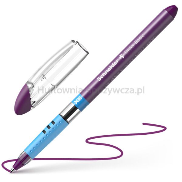 Długopis SCHNEIDER Slider Basic, XB, fioletowy - 4
