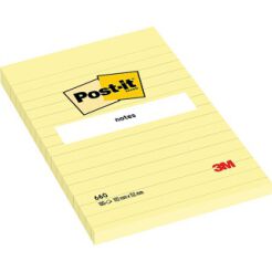 Bloczek Samoprzylepny Post-It W Linię (660), 102X152Mm, 1X100 Kart., Żółty