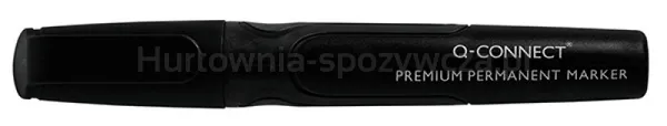 Q-Connect Marker Permanentny Premium, Gum. Rękojeść, Okrągły, 2-3Mm (Linia), Czarny / Kf26105 