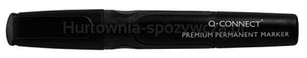 Q-Connect Marker permanentny Premium, gum. rękojeść, okrągły, 2-3mm (linia), czarny / KF26105 