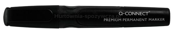 Q-Connect Marker permanentny Premium, gum. rękojeść, okrągły, 2-3mm (linia), czarny / KF26105 