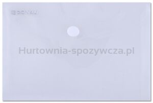 Teczka kopertowa DONAU zatrzask, PP, A6, 180mikr., transparentna