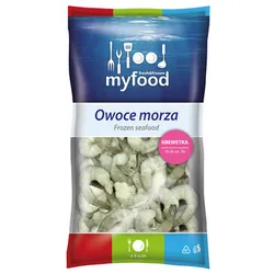 Myfood Krewetka Surowa Obrana Z Ogonem, Rozmiar: 16-20 Szt./Lb, 800G/1000 G
