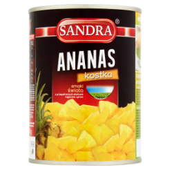 Ananas Kostka W Syropie Sandra 565G