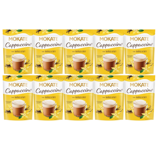 Mokate Cappuccino Waniliowy 110G x 10 sztuk