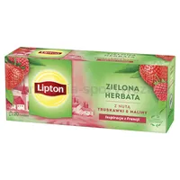 Herbata LIPTON zielona, z nutą truskawki i maliny, 20 torebek - 2