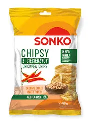 Sonko Chipsy z ciecierzycy o smaku słodkiego chili 60g