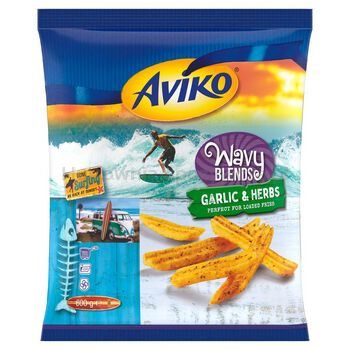 Aviko Falowane frytki ziemniaczane o smaku ziołowo-czosnkowym 600g
