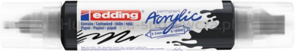 Edding Marker akrylowy 3D e-5400 podwójny, 2-3 mm, 5-10 mm, matowy czarny  - 2
