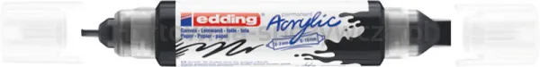 Edding Marker Akrylowy 3D E-5400 Podwójny, 2-3 Mm, 5-10 Mm, Matowy Czarny 