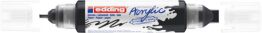 Edding Marker akrylowy 3D e-5400 podwójny, 2-3 mm, 5-10 mm, matowy czarny 