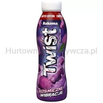 Bakoma Twist Napój jogurtowy o smaku ube 370g