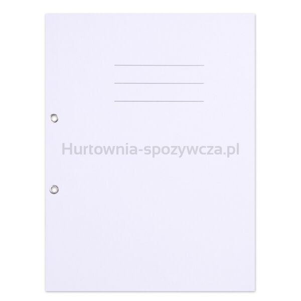 Skoroszyt OFFICE PRODUCTS Budget, karton, z oczkiem, nadruk, 1/1, A4, 250gsm, biały