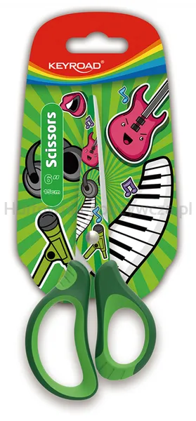 Nożyczki Szkolne Keyroad Tatto Soft, 15Cm, Blister, Mix Kolorów