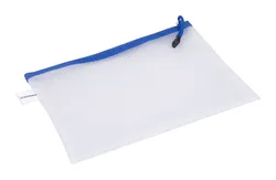 Torebka DONAU Zipper Bag, A5, 243x180 mm, EVA, z suwakiem, niebieska