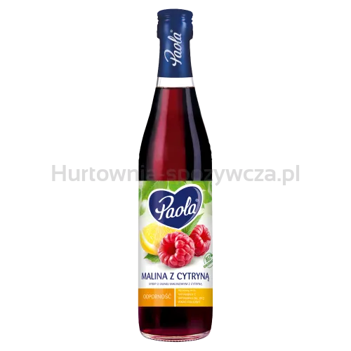 Paola Rozkoszna Malina Z Cytryną Syrop O Smaku Malinowym Z Cytryną, Bez Konserwantów 430 Ml