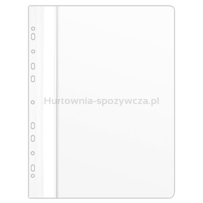 Donau Skoroszyt PVC, A4, twardy, 150/160mikr., wpinany, biały 