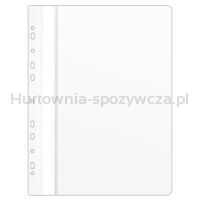 Donau Skoroszyt PVC, A4, twardy, 150/160mikr., wpinany, biały 
