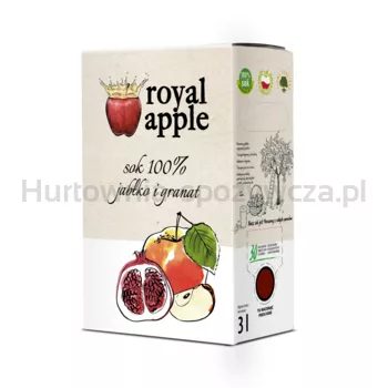 Royal apple Sok jabłkowy z granatem 3l