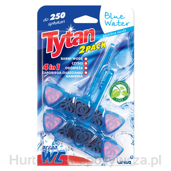 Czterofunkcyjna Zawieszka Barwiąca Wodę Tytan Blue Water 2X40G