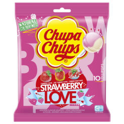Chupa Chups Lizaki Strawberry Love O Smaku Truskawkowym, Truskawkowo - Śmietankowym I Kwaśnej Truskawki 120G