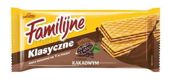 Jutrzenka Wafle Familijne 180 g, kakaowe