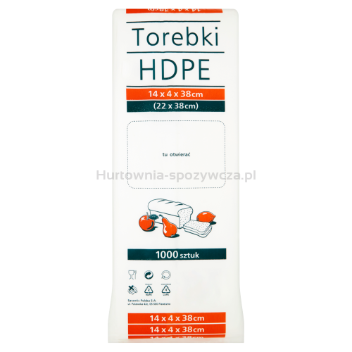 Torebki Hdpe 22 X 38 Cm 1000 Sztuk