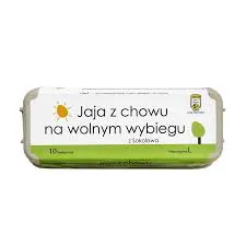 Jaja z chowu na wolnym wybiegu od kury zielononóżki kl.M z Sokołowa 10 sztuk