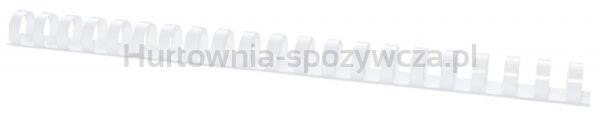 Grzbiety do bindowania OFFICE PRODUCTS, A4, 16mm (145 kartek), 100 szt., białe