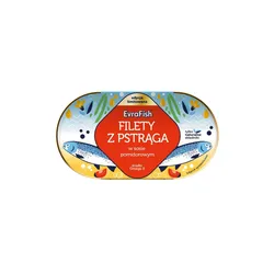 EVRAFISH Pstrąg w sosie pomidorowym z ogórkiem i papryką 170g