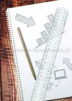 Linijka z uchwytem DONAU, 30cm, zawieszka, transparentna - 3