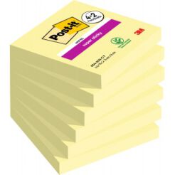Karteczki Samoprzylepne Post-It Super Sticky (654-P6Sscy-Eu), 76X76Mm, 4+2X90 Kart., Żółte, 2 Bloczki Gratis