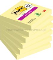 Post-It Karteczki samoprzylepne Super Sticky (654-P6SSCY-EU), 76x76mm, 4+2x90 kart., żółte, 2 bloczki GRATIS 