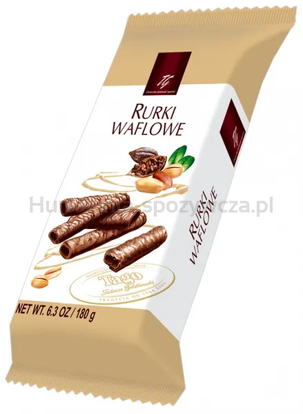 Tago Rurka waflowa w czekoladzie mlecznej 180g x 18 sztuk