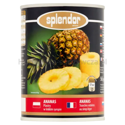 Splendor Ananas Plastry 565G