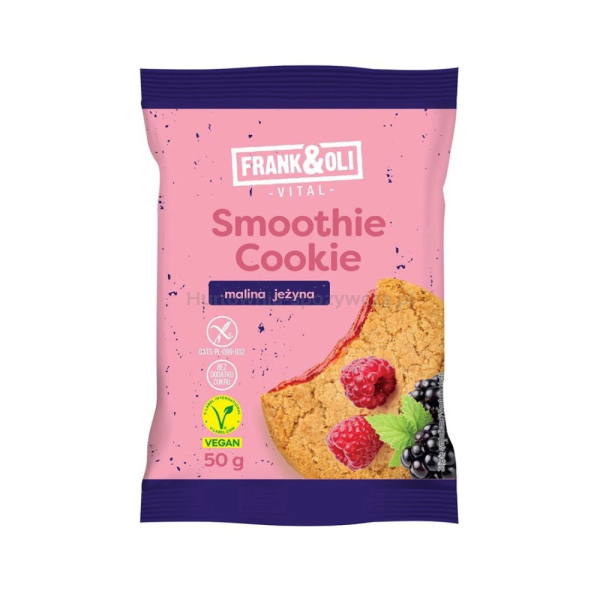 Frank & Oli Smoothie Cookie ciastko owsiane z nadzieniem z maliny i jeżyny 50 g