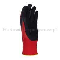 Rękawice DONAU SAFETY Super Latex, kat. II, rozm. 8, czerwone - 3