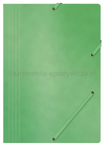 Office Products Teczka Z Gumką, Preszpan, A4, 390Gsm, 3-Skrz., Zielona