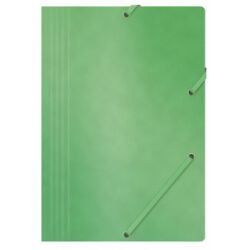 Office Products Teczka z gumką, Preszpan, A4, 390Gsm, 3-Skrz., Zielona