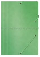 Office Products Teczka z gumką, Preszpan, A4, 390Gsm, 3-Skrz., Zielona