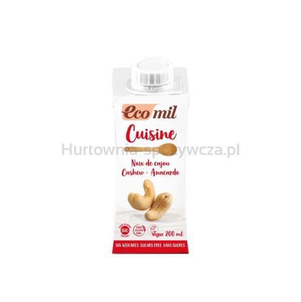 Krem do gotowania z orzechów nerkowca bez cukru BEZGL. BIO 200 ml