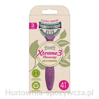 Wilkinson Sword Xtreme3 Beauty Eco Green Jednorazowe Maszynki Do Golenia Dla Kobiet 4 Sztuki