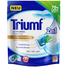 TRIUMF 18szt Ultra Weiss Kapsułki do prania białych tkanin 2w1
