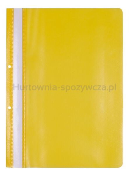 Office Products Skoroszyt, PP, A4, 2 otwory, 100/170mikr., wpinany, żółty 