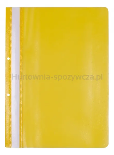 Office Products Skoroszyt, PP, A4, 2 otwory, 100/170mikr., wpinany, żółty 
