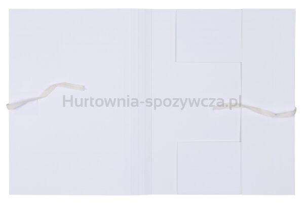 Teczka archiwizacyjna wiązana OFFICE PRODUCTS Budget Pro, 50mm, karton, biała wewn., A4, 250gsm, 3-skrz., biała - 2