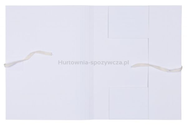 Teczka archiwizacyjna wiązana OFFICE PRODUCTS Budget Pro, 50mm, karton, biała wewn., A4, 250gsm, 3-skrz., biała - 2