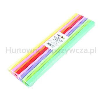 Gimboo Bibuła marszczona w rolce 50x200cm 10 sztuk pastel mix kolorów
