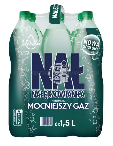 Nałęczowianka Naturalna Woda Mineralna Mocniejszy Gaz Gazowana 1,5 L