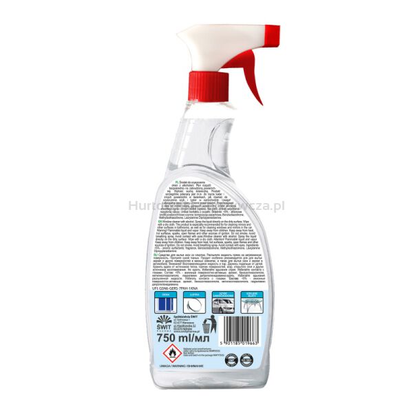 Płyn do mycia szyb PUCEK, z alkoholem, 750ml - 2